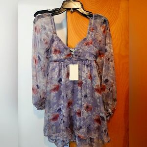 Mini floral dress NWT XS